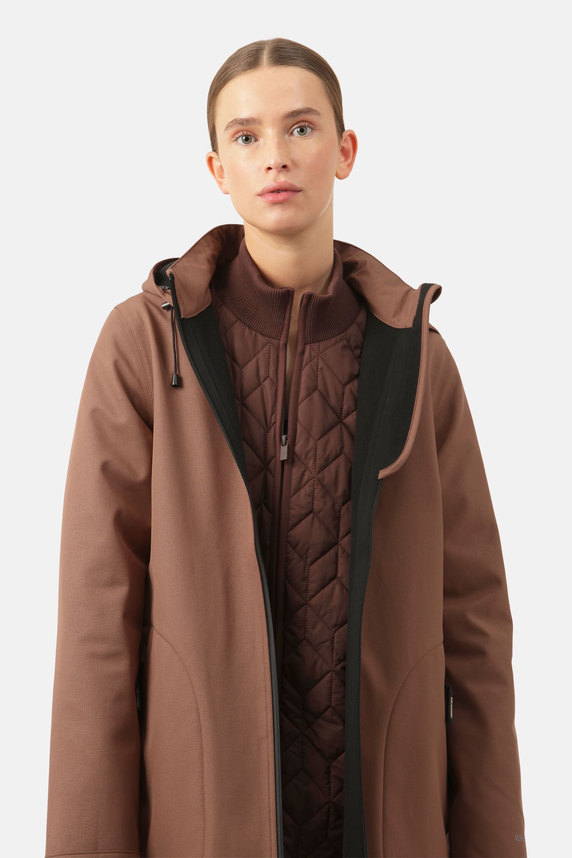 Softshell Regenmantel A-Linie - Acorn